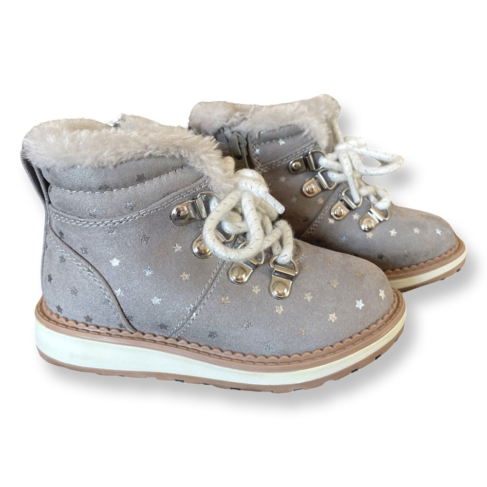 Cat & Jack Silver Star Boots - Toddler 7